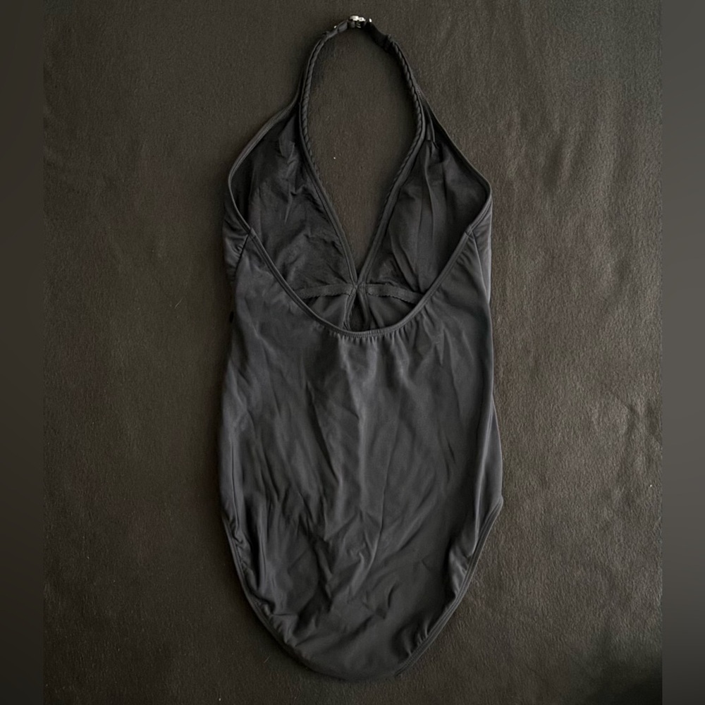 Shape FX Swim Black Halter Bathing Suit Shapewear Size 12 - Picture 2 of 3